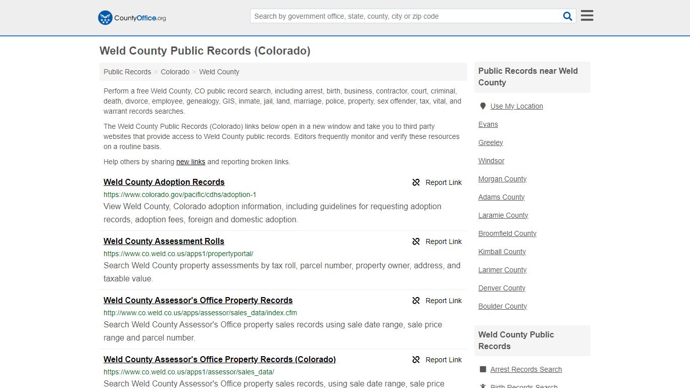 Weld County Public Records (Colorado) - County Office